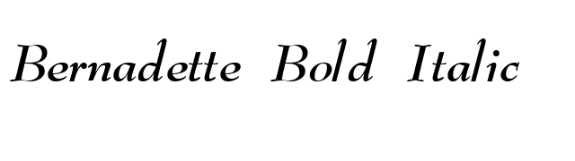 Bernadette Bold Italic font preview