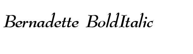 Bernadette BoldItalic font preview