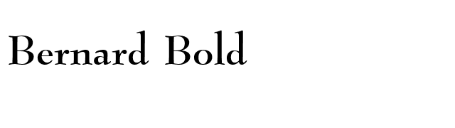 Bernard Bold font preview