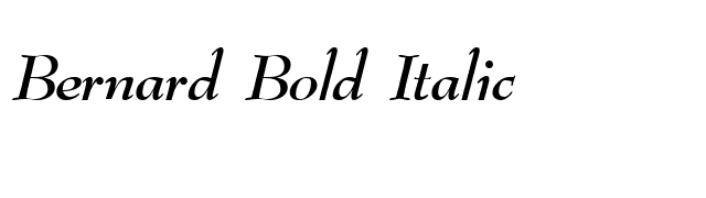 Bernard Bold Italic font preview