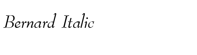 Bernard Italic font preview