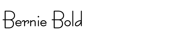 Bernie Bold font preview