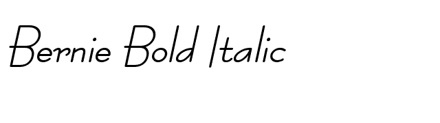 Bernie Bold Italic font preview