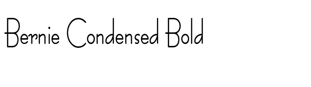 Bernie Condensed Bold font preview