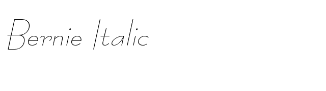 Bernie Italic font preview