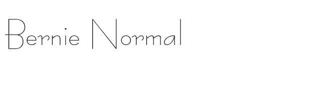 Bernie Normal font preview