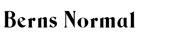 Berns Normal font preview