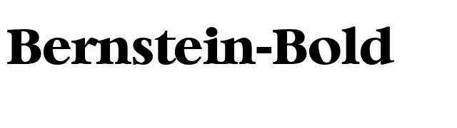 Bernstein-Bold font preview