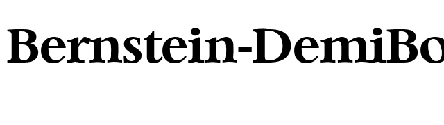 Bernstein-DemiBold font preview