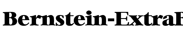 Bernstein-ExtraBold font preview