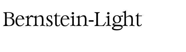 Bernstein-Light font preview