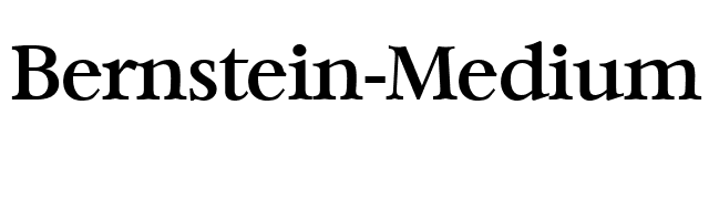 Bernstein-Medium font preview