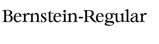 Bernstein-Regular font preview