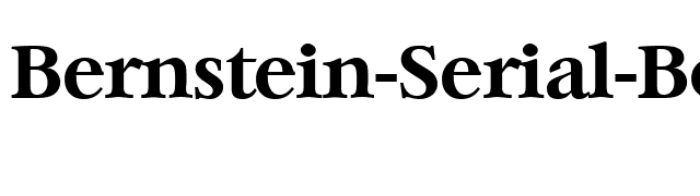 Bernstein-Serial-Bold font preview