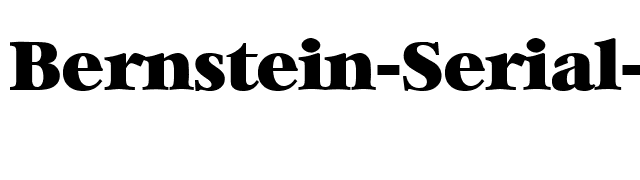 Bernstein-Serial-Heavy-Regular font preview