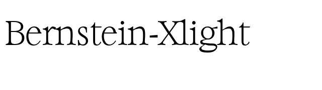 Bernstein-Xlight font preview