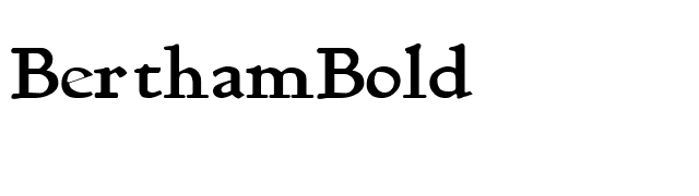 BerthamBold font preview