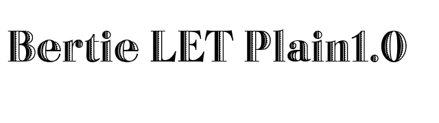 Bertie LET Plain1.0 font preview