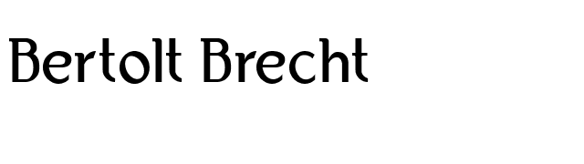 Bertolt Brecht font preview