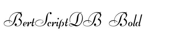 BertScriptDB Bold font preview