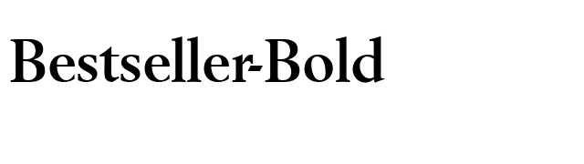 Bestseller-Bold font preview