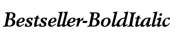 Bestseller-BoldItalic font preview