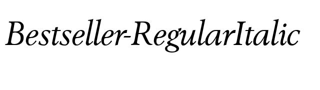 Bestseller-RegularItalic font preview