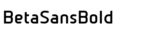 BetaSansBold font preview