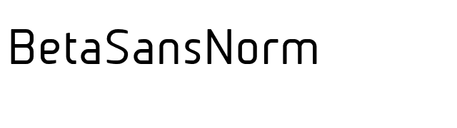 BetaSansNorm font preview