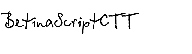 BetinaScriptCTT font preview