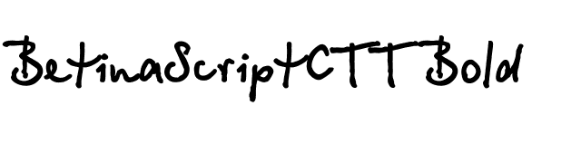 BetinaScriptCTT Bold font preview