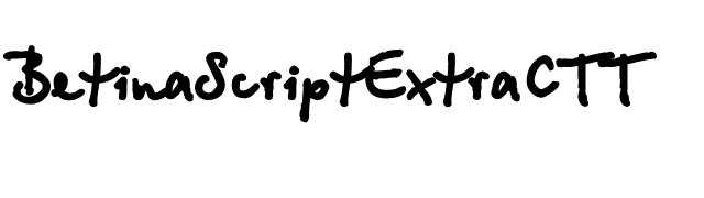 BetinaScriptExtraCTT font preview