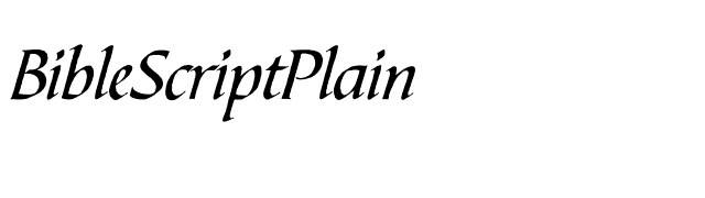 BibleScriptPlain font preview