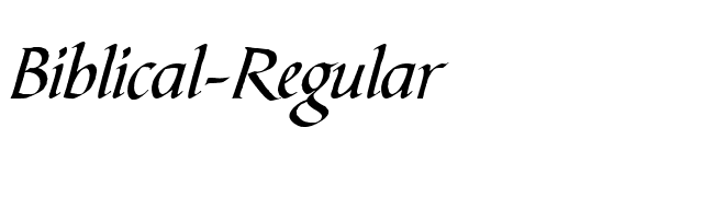 Biblical-Regular font preview