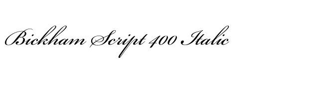 Bickham Script 400 Italic font preview