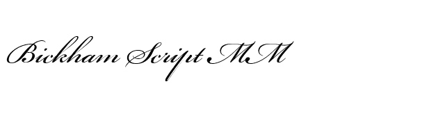 Bickham Script MM font preview