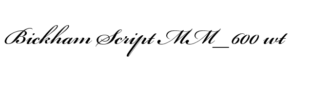 Bickham Script MM_600 wt font preview