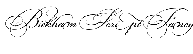 BickhamScriptFancy2 font preview