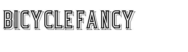 Bicycle Fancy font preview