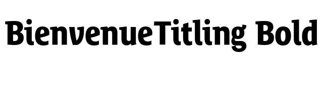 BienvenueTitling Bold font preview