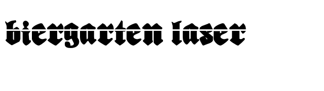 Biergarten Laser font preview