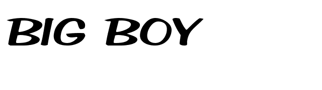 Big Boy font preview