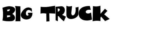 Big Truck font preview