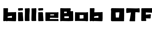 billieBob OTF font preview