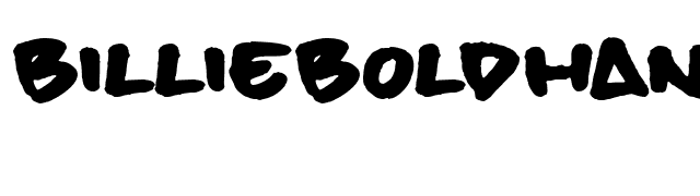 billieBoldHand font preview