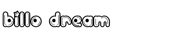 Billo Dream font preview