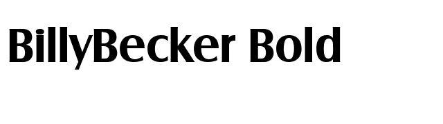 BillyBecker Bold font preview