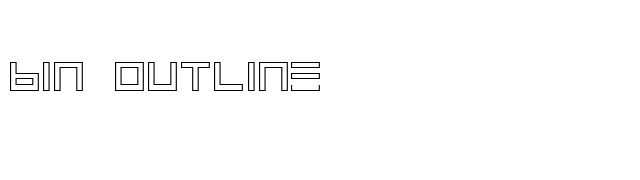 BIN Outline font preview