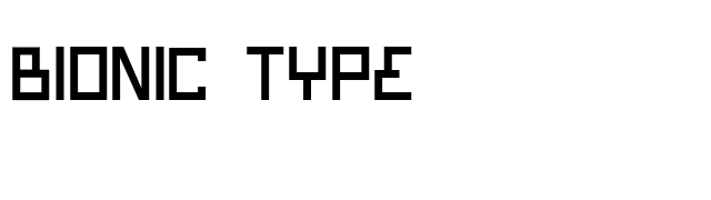 Bionic Type font preview