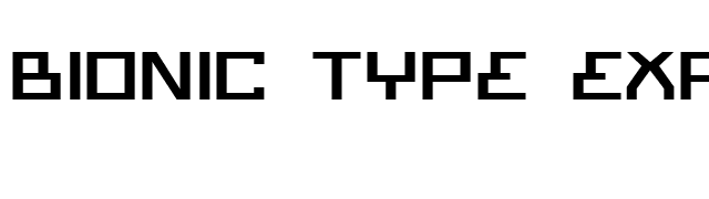 Bionic Type Expanded font preview